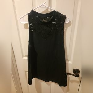 Torrid Black Foxy Lace Inset Tank